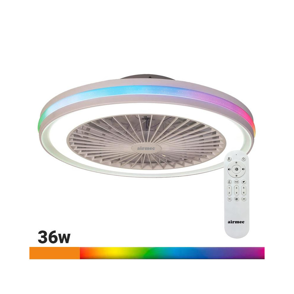 APLIQUE VENTILADOR DE TECHO CON LUZ RGB AIRMEC