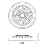 APLIQUE VENTILADOR DE TECHO CON LUZ RGB AIRMEC