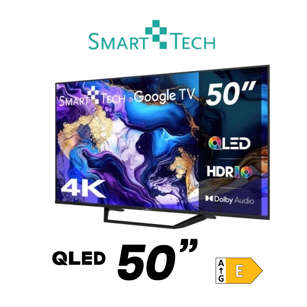 TELEVISOR SMART TECH QLED 50" 4K HDR10 GOOGLE TV