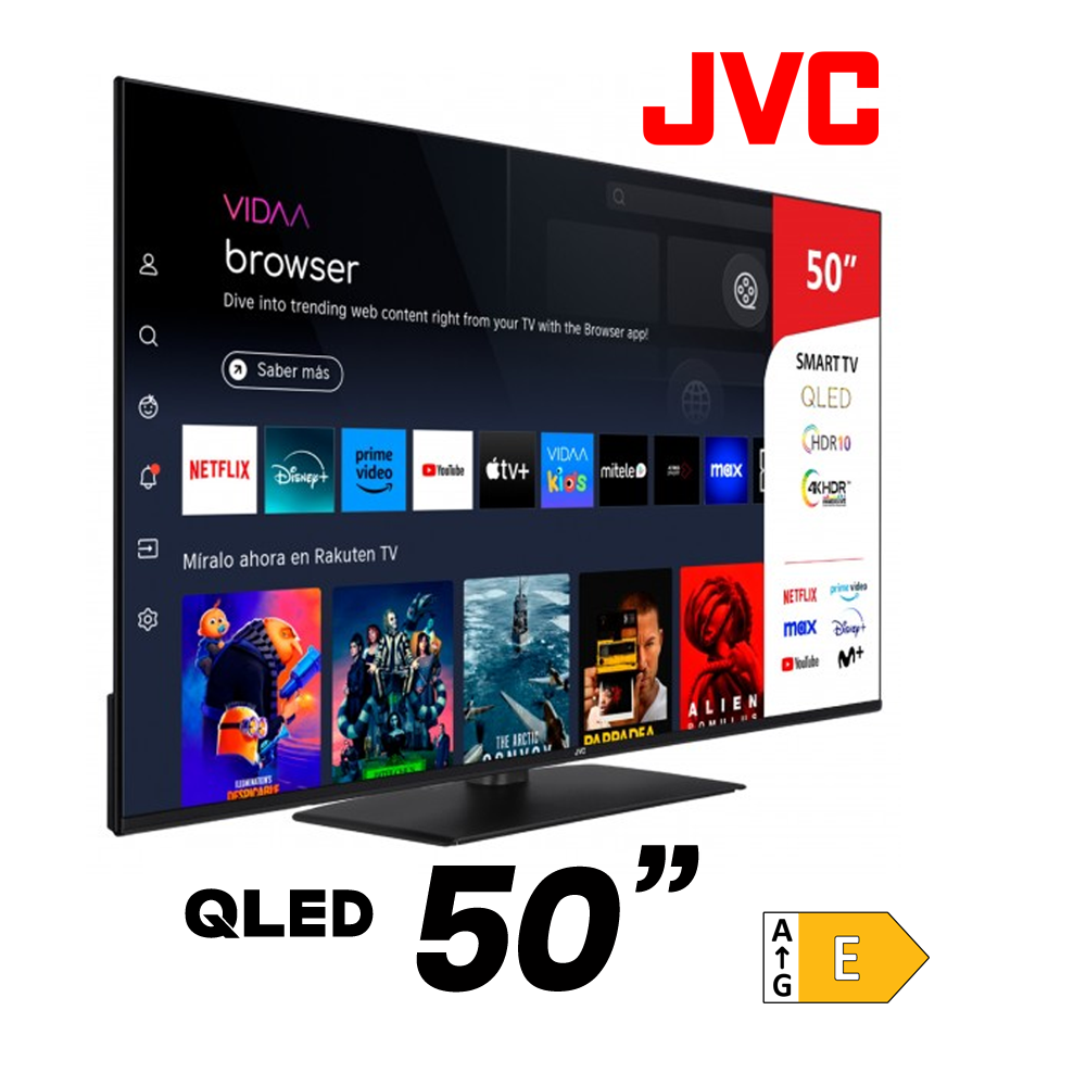 TELEVISOR JVC 50" QLED 4K SMART TV
