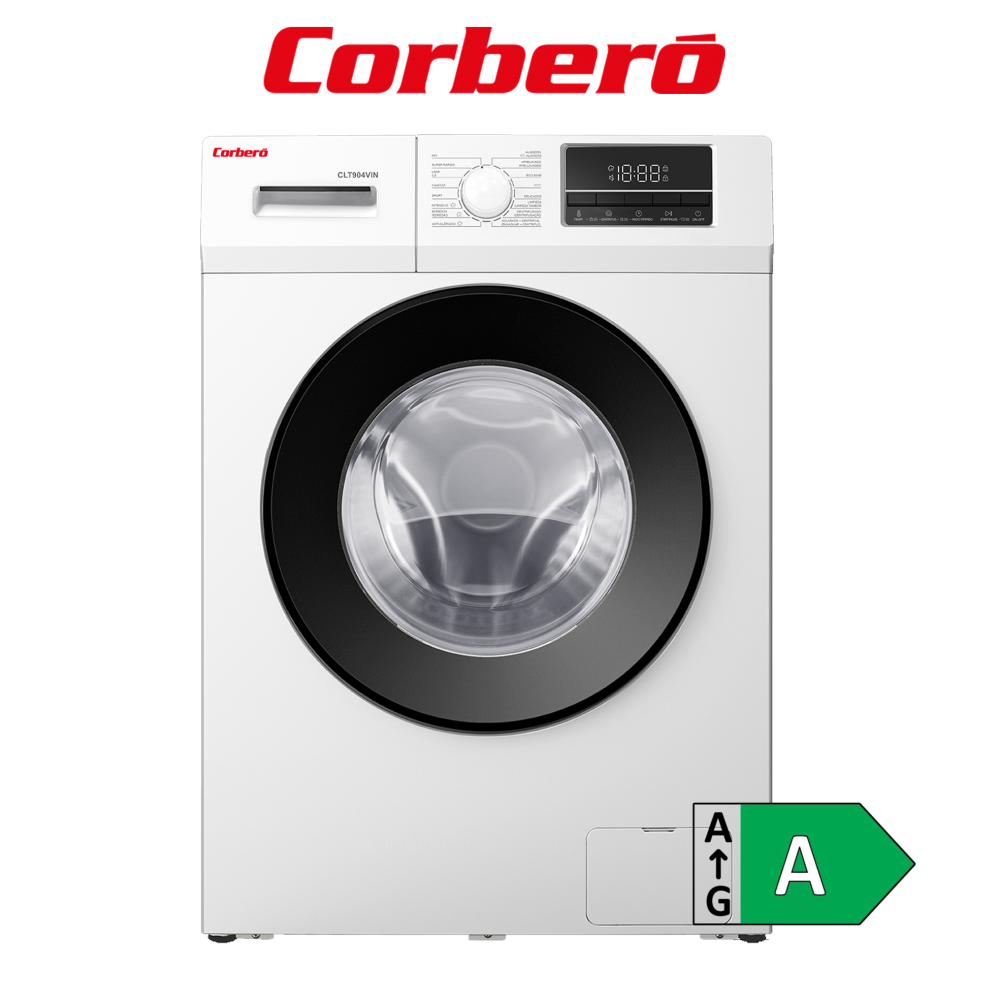 LAVADORA CORBERÓ 9 KILOS, INVERTER, CLASE A
