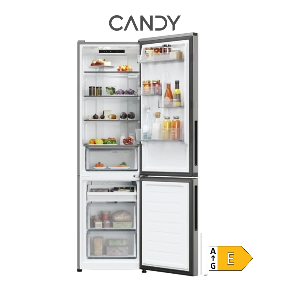 FRIGORÍFICO CANDY  COLOR INOX, NO FROST, 182,5x55 cm