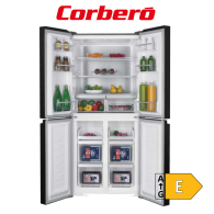 FRIGORIFICO CORBERÓ 4 PUERTAS, NO FROST. COLOR DARK INOX. INVERTER